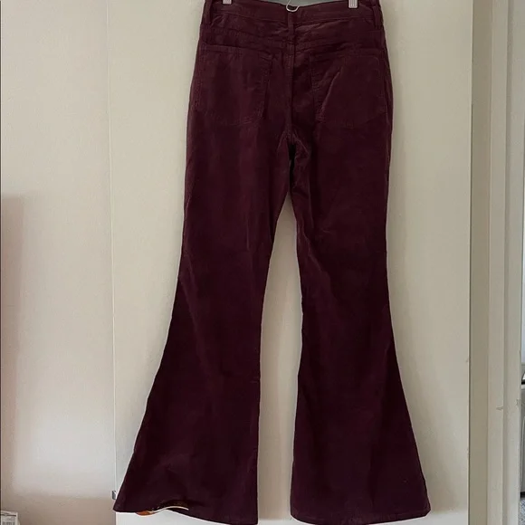 Forever 21 High-Rise Maroon Velvety Pants - Picture 8 of 8